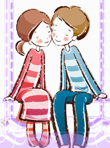 Gif animé amour calin